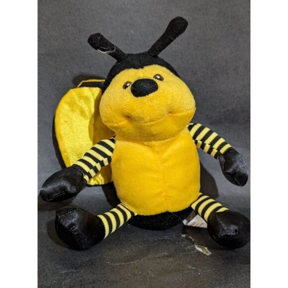 Logo Bear Stuffed Bumblebee Plush Toy - Soft & Cuddly - 8" Yellow Black - Picture 1 of 8